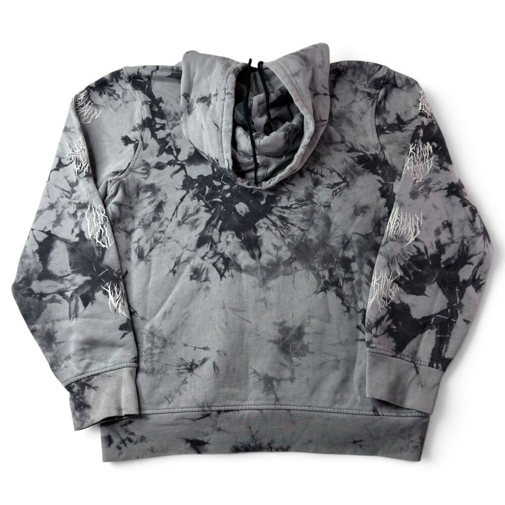lurking class hoodie med/lg gray back tie dye skull graphic streetwear skater - Picture 6 of 11